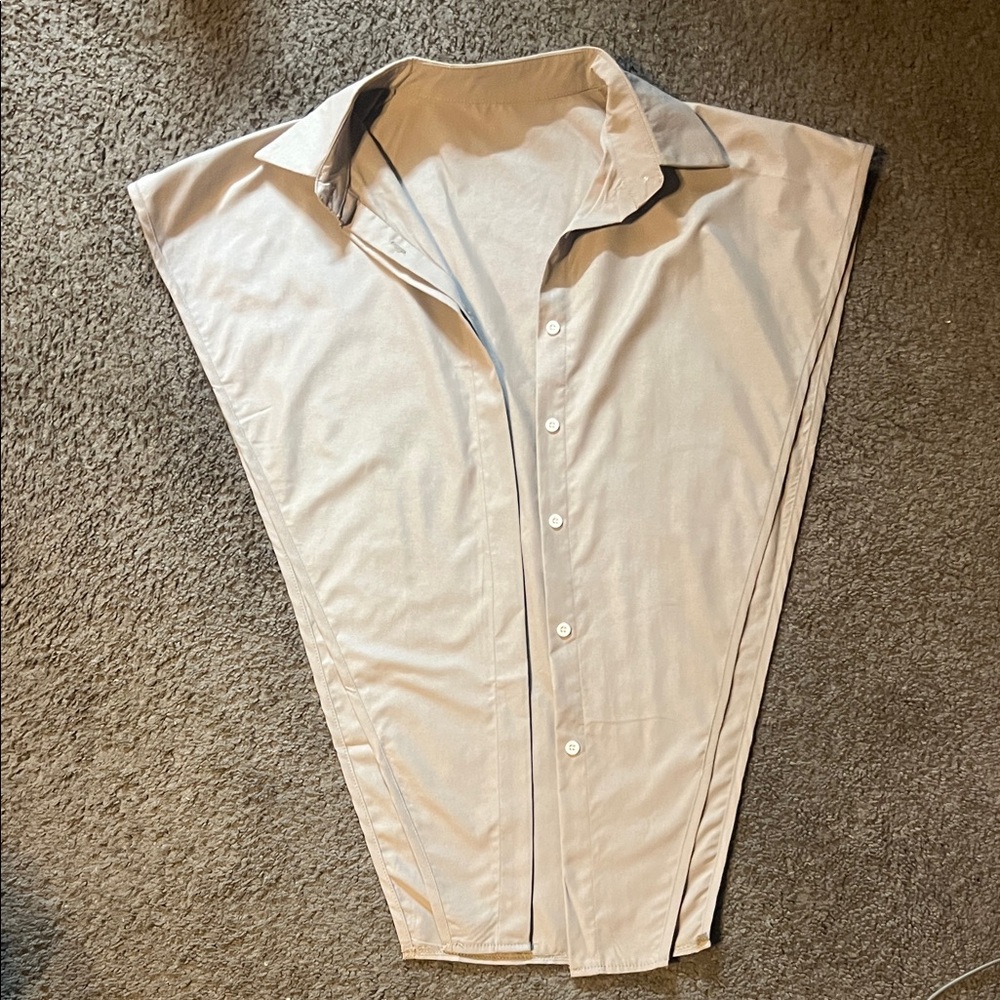 Beige Button-Up Shirt